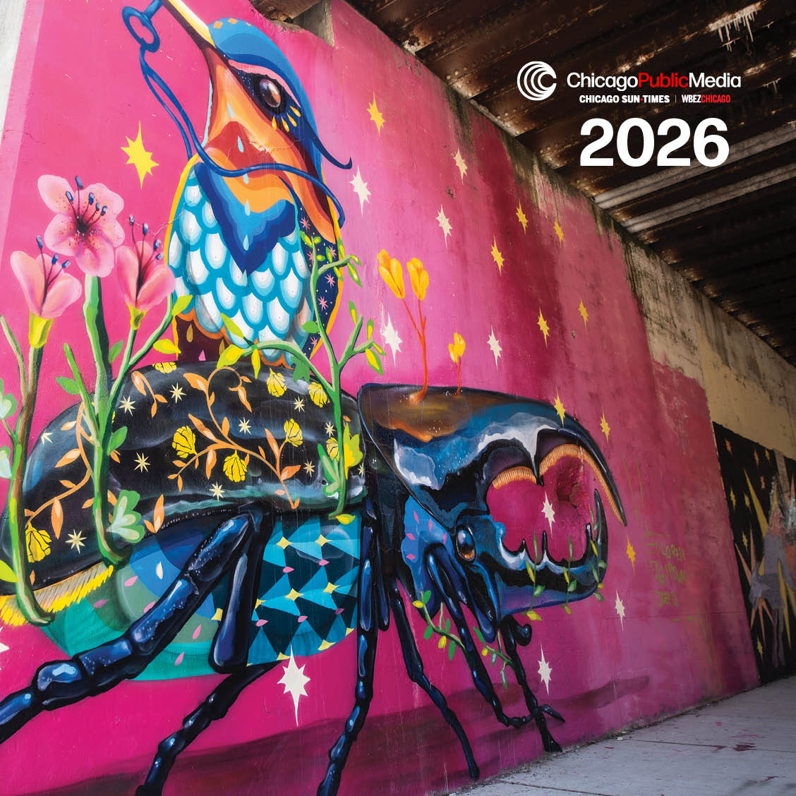2026 Murals Mosaics Calendar Preview WBEZ Chicago Cpm Fy2026 Membership Calendar Mural Spread Cover 