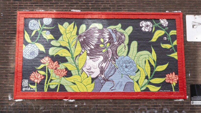 Kyle Brand's mural “Regrowth” is on a building at West Wilson and North Clifton avenues in Uptown.