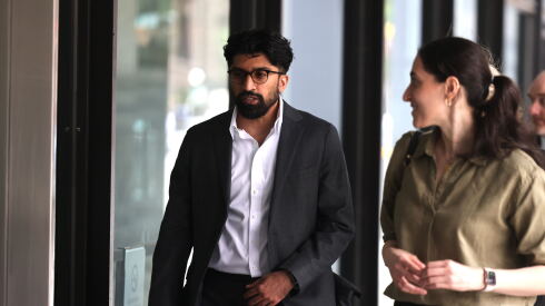 Mahmood Sami Khan outside the Dirksen Federal Courthouse on June 10, 2026.