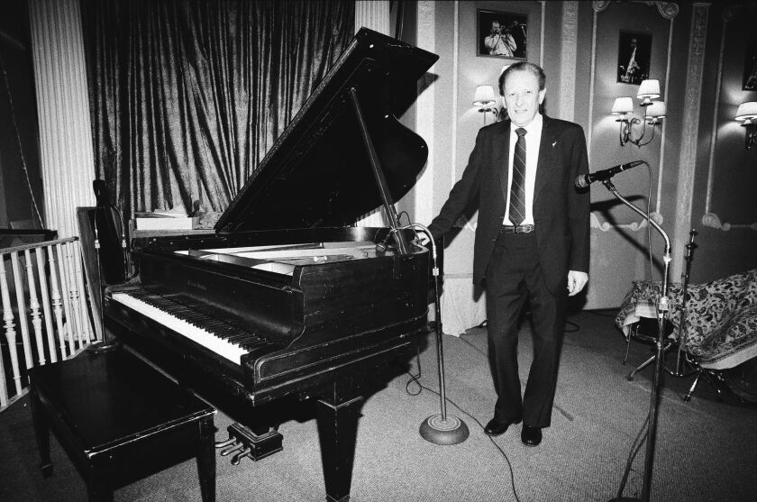 Joe Segal at the Jazz Showcase when the club was at the Blackstone Hotel, 636 S. Michigan Ave., in 1990.
