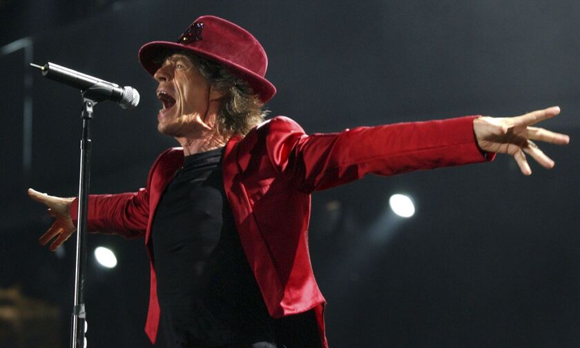 Mick Jagger with the Rolling Stones at Soldier Field on Sept. 20, 2005. | Sun-Times photo by Tom Cruze