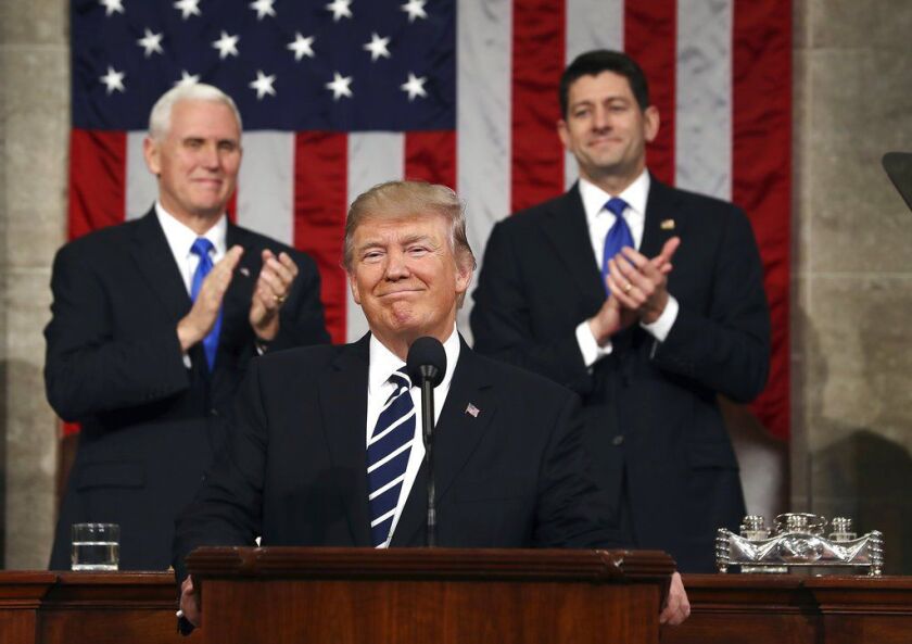 Donald Trump has shown at times that he can deliver a powerful speech — if he sticks to his script — but then can derail his momentum with what he does next. | Associated Press file photo