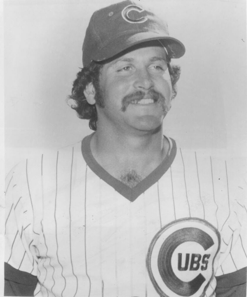 Stone in a Cubs uniform in 1976. Stone played for the Cubs from 1974-1976.