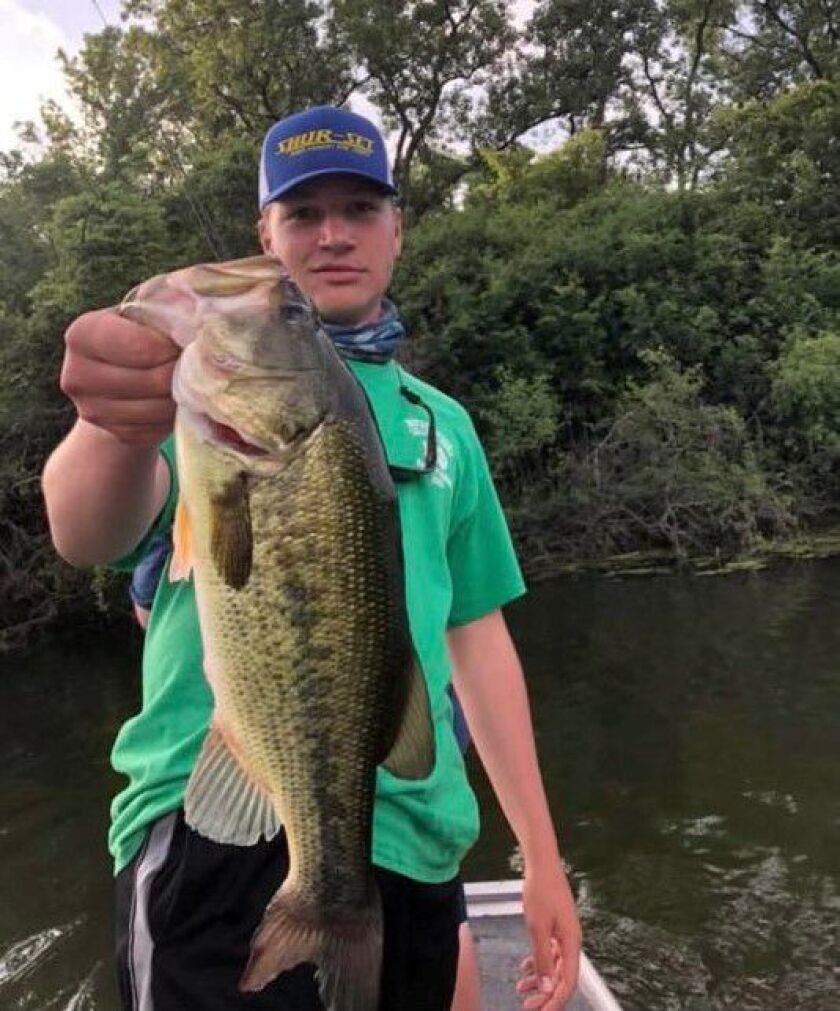 Kyle Svachula, on the stay-at-home from college, with a good bass from the Skokie Lagoons. Provided photo