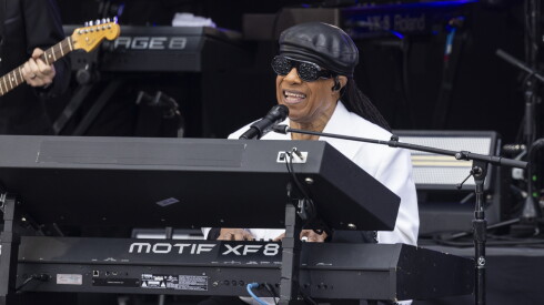 Stevie Wonder performs during the Obama Presidential Center opening ceremony on Thursday, June 18, 2026.