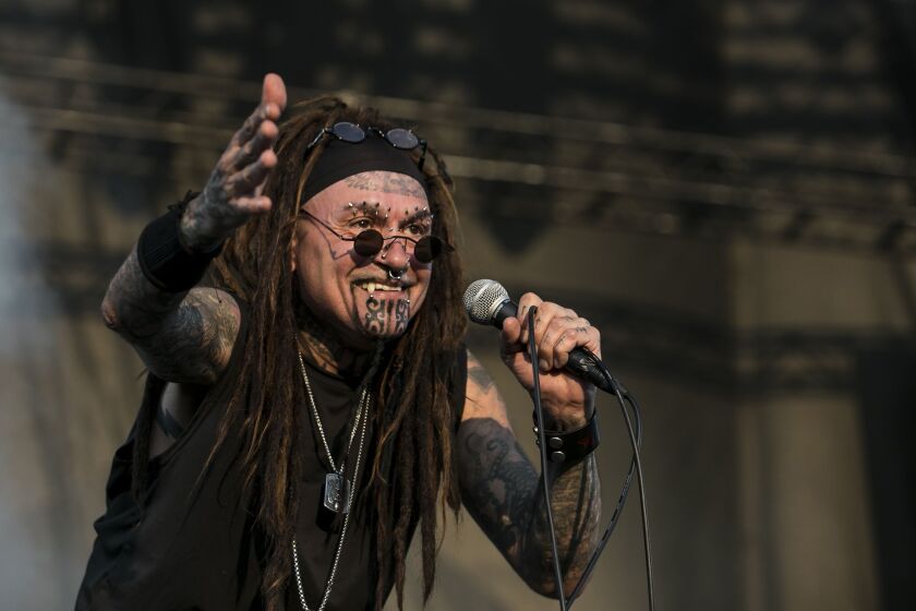 Al Jourgensen, of Ministry, performs on day one of Riot Fest in Douglas Park. | Ashlee Rezin/Sun-Times
