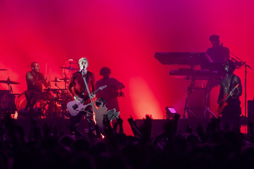 Machine Gun Kelly performs at the Radical Stage on day 4 of Riot Fest.