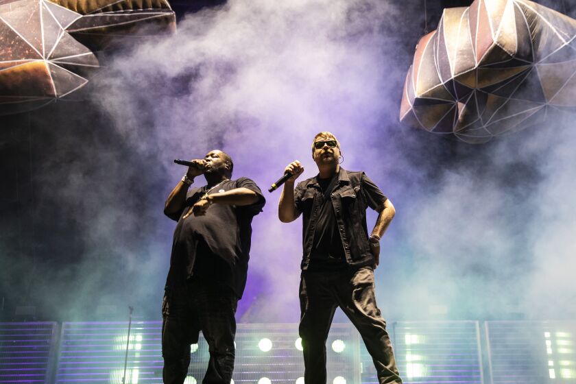 Killer Mike and El-P, of Run the Jewels, perform on Day 3 of Riot Fest.
