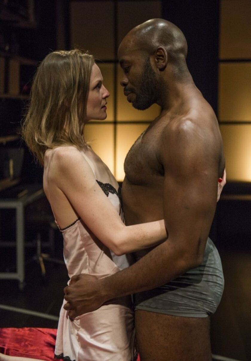 Erin Barlow and Stephen Conrad Moore in Thomas Bradshaw’s “Fulfillment” at American Theater Company. (Photo: Michael Brosilow)