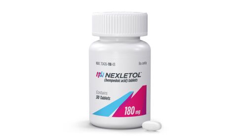 A container of Nexletol. In a major study, the drug reduced the risk of heart attacks and other health problems in people who can’t take drugs called statins, the main cholesterol-lowering treatment.