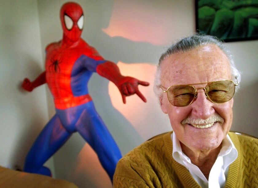 Stan Lee in his Santa Monica, Calif., office in 2002. | AP file photo