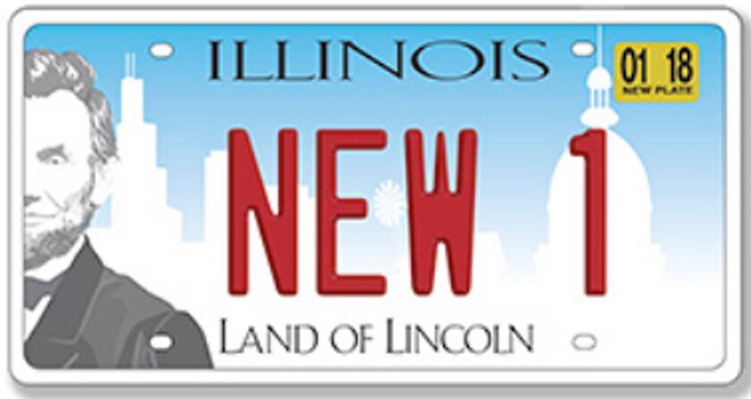 When Illinois drivers get their new plates in the mail, they’ll look like this.
