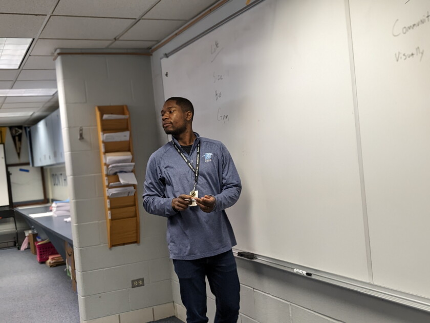 Lavon Robinson leads a discussion