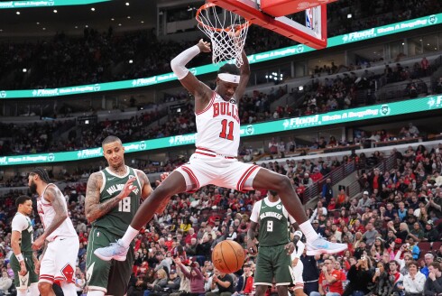 Leonard Miller and the Bulls controlled the second half to beat the Bucks, who were without Giannis Antetokounmpo.