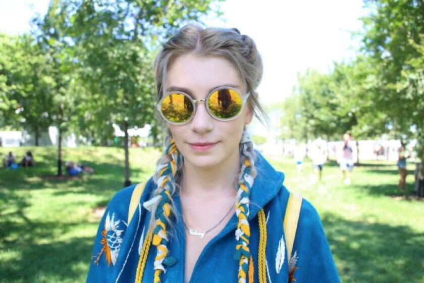 Kelsuy Karalus, 18, at Chicago’s largest music festival, Lollapalooza, on July 31, 2015. | Saiyna Bashir/Sun-Times.