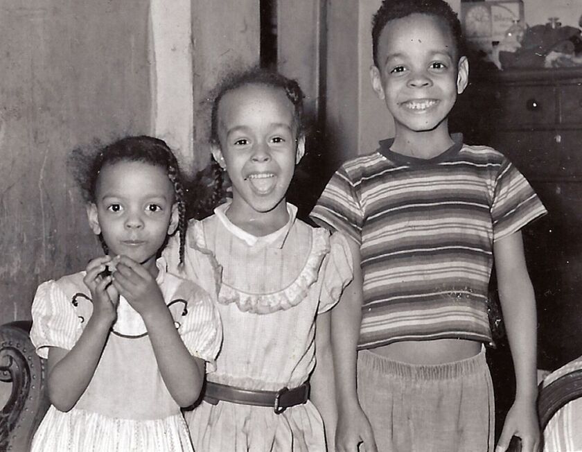 Young Anna (from left), Alice and Gerry Clark.