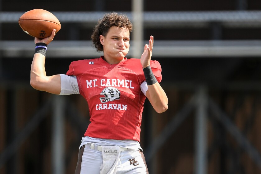 Mount Carmel's Emmett Dowling Throw A Lag For the length of Be conscious.