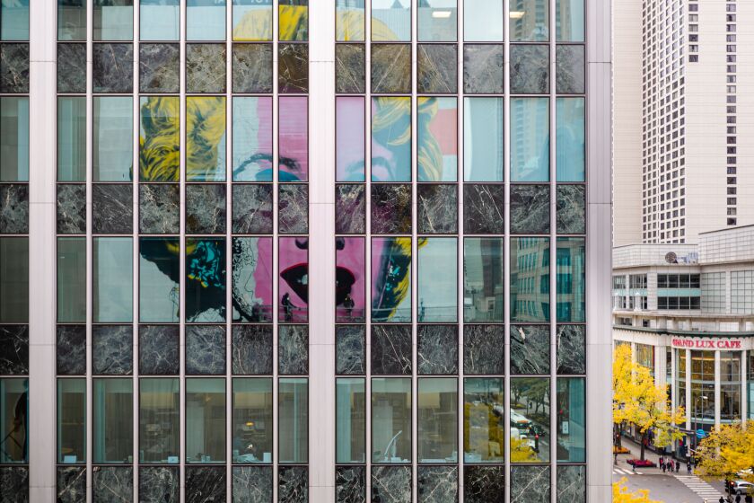Jeff Zimmerman’s not-quite-finished Marilyn Monroe mural.