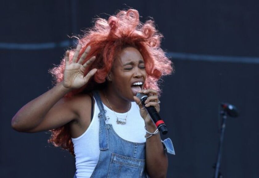 Sza performs at the Lollapalooza Music Festival in Grant Park on Friday, July 31, 2015, in Chicago, IL. (Photo by Steve C. Mitchell/Invision/AP)