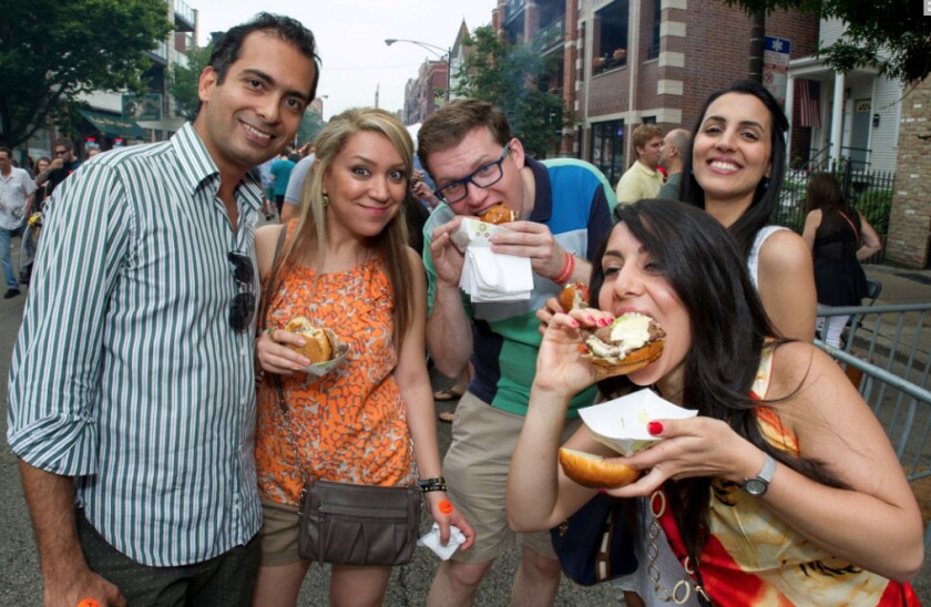 Burger Fest is a popular street festival in Roscoe Village each year. | Provided to the Sun-Times
