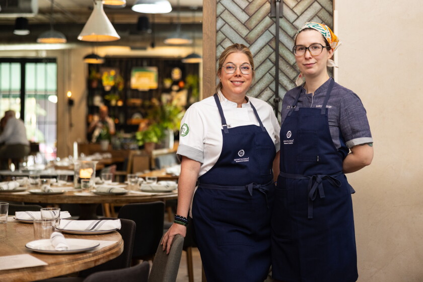Monteverde chefs Sarah Grueneberg and Bailey Sullivan (right).