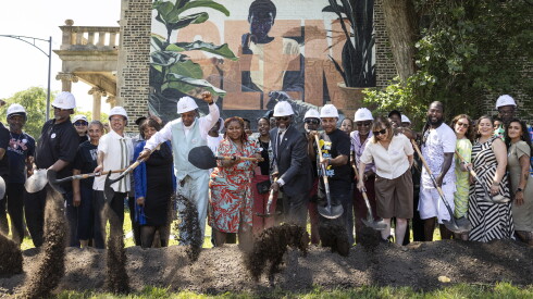 Mayor Brandon Johnson hosts a groundbreaking ceremony for the Chicago Torture Justice Memorial on the South Side.