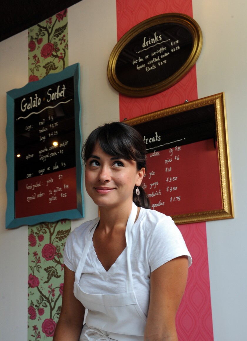 Jess Olorosa, owner of the new Black Dog Gelato.