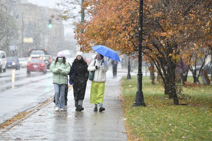 Chicago usually gets its first amount of snow on Oct. 31.
