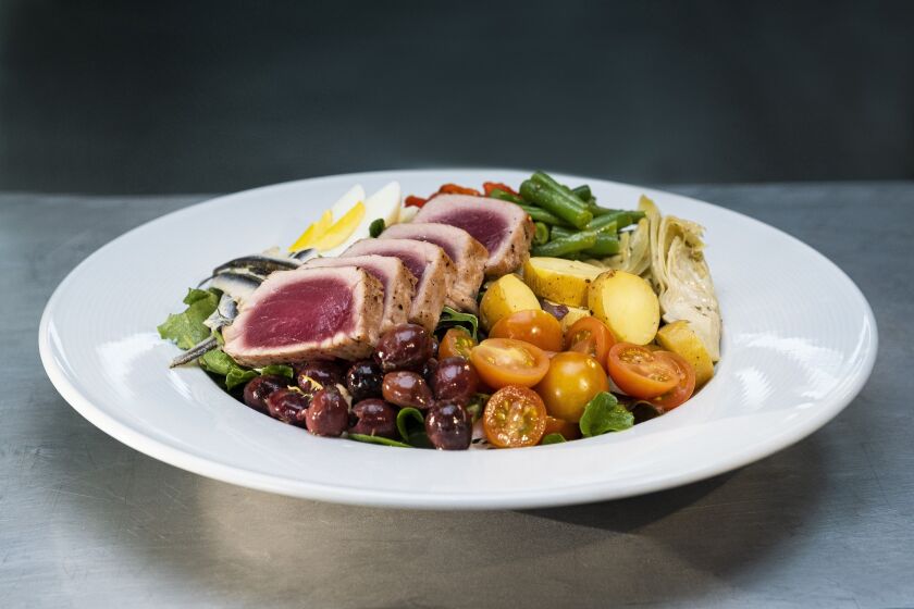 Wolfgang Puck’s signature seared tuna Salade Niçoise plays an key role in an episode of The Event, a documentary series airing on HBO Max starting Jan. 14, 2021. | Jessica Brooks/HBO Max