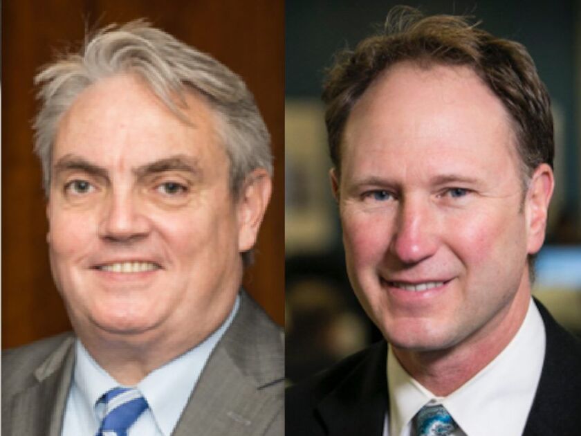 Left-Right: David J. Walsh. mwrd.org photo; Cam Davis. File Photo. | Ashlee Rezin/Sun-Times.