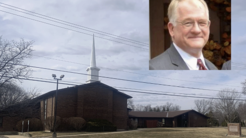 A Church of Jesus Christ of Latter-day Saints congregation in Crystal Lake, a far northwest suburb, where accused child molester Wade Christofferson (inset) was a one-time member and leader.