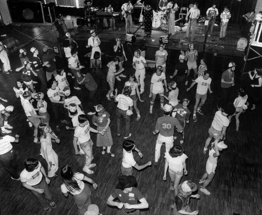 1978 Northwestern University Dance Marathon, inside Norris University Center.