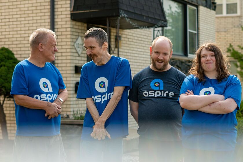 Residents of a community home operated by Aspire in Westchester.