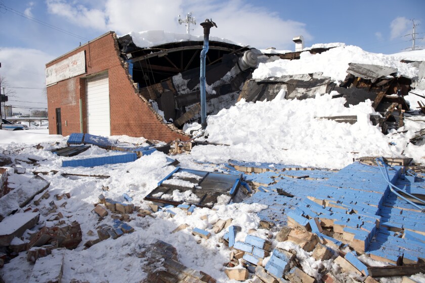 A building collapsed Feb. 16 in the 700 block of West 91st St.