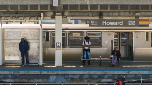 The Howard CTA station located at 7519 N. Paulina St. in the Rogers Park neighborhood, Monday, March 9, 2026. | Tyler Pasciak LaRiviere/Sun-Times