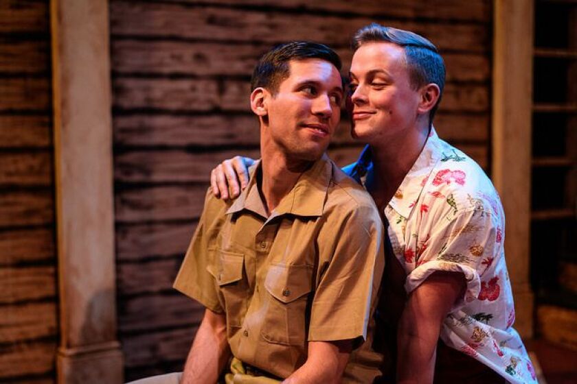 Matthew Huston (left) and John Marshall Jr. in “Yank! A WWII Love Story!” | PAUL GOYETTE