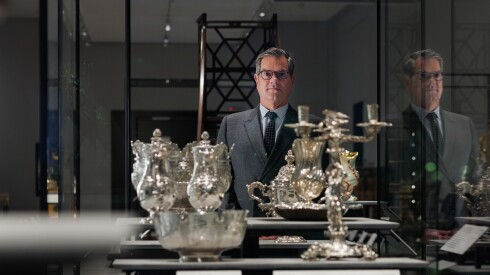 James Rondeau, president of the Art Institute of Chicago, stands in one of the exhibit rooms at the Art Institute of Chicago