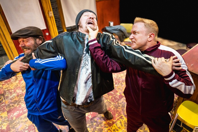 Reid Coker, Michael Baylor and John Wehrman in The Artistic Home's “Superior Donuts”