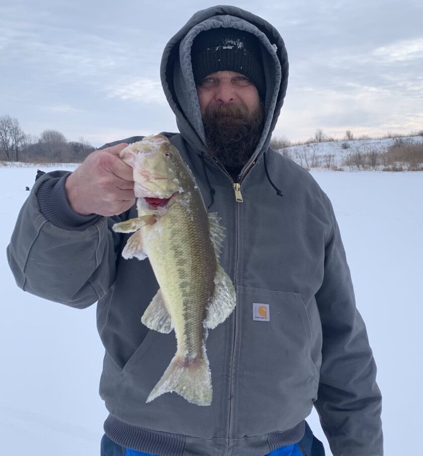 Kyle Lamm tweeted this largemouth bass caught from a Kane County forest preserve. Proved photo