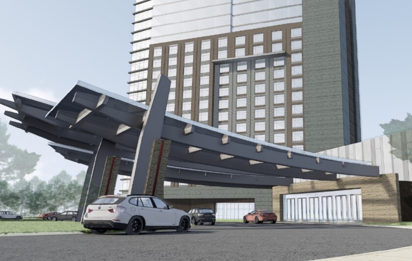 Artist’s rendering of a proposed Lynwood casino.