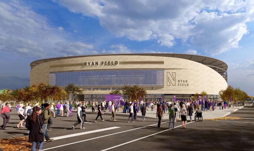 Rendering of the new Ryan Field. | Northwestern University.