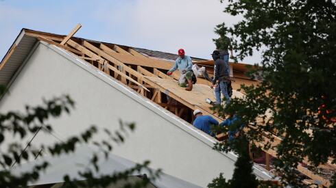 The storm tore off the roof of Midwest Animal Hospital in Orland Park just north of I-80 on Tuesday, Aug. 11, 2026.