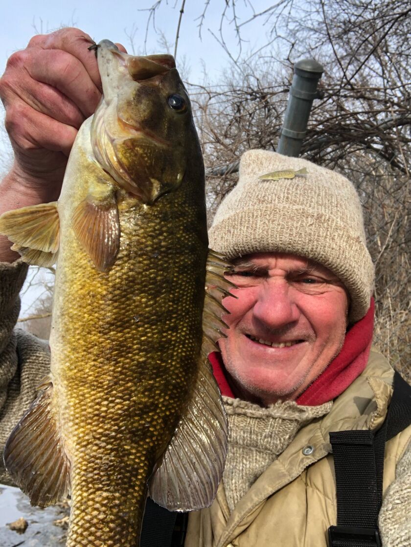 George Peters with a Kankakee River smallmouth bass. Provided photo
