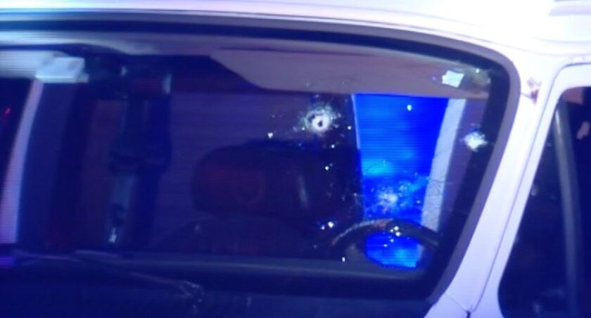 A van’s windshield is riddled with bullet holes after a Lake Shore Drive shooting early Friday. | Network Video Productions