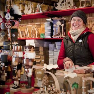 Nicole Lorenz, manager for the Hoffmann Co from Dresden in Germany, at Christkindlmarket, in 2013. | Sun-Times file photo