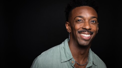 Tyler McKenzie poses for a portrait during the first show of the Chicago run of Hamilton at the CIBC Theatre in downtown Chicago, Illinois on March 5, 2026