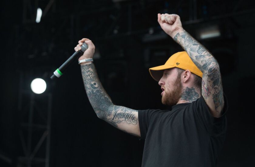 In this file photo taken on June 03, 2016 Mac Miller performs at the Governors Ball Music Festival, in New York. Miller, the troubled rapper who won fans with his retro hip-hop but generated uncomfortable attention with songs on ex-girlfriend Ariana Gran