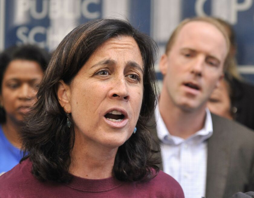 Illinois Secretary of Education Beth Purvis urged CPS CEO Forrest Claypool to “look in the mirror” for the source of the school district’s money problems. | File photo