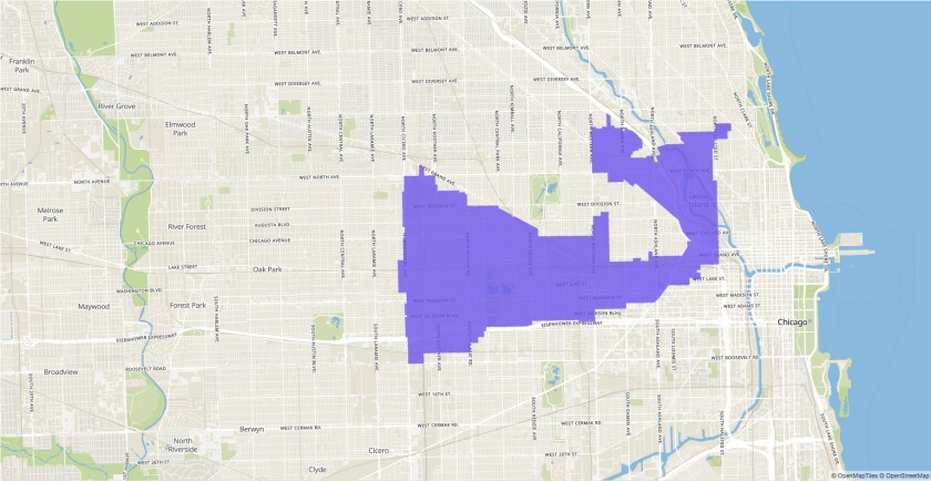 Illinois House 10th District map.