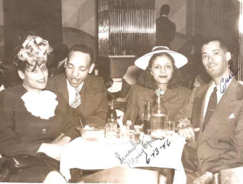 Alyce Louise Carter Griffin (left) enjoying Chicago’s nightlife while seated next to her husband, funeral director Ernest Griffin. | Family photo